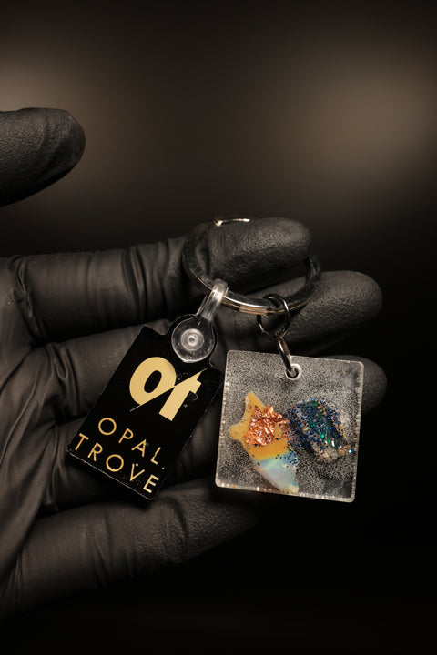 Opal Resin Keychain